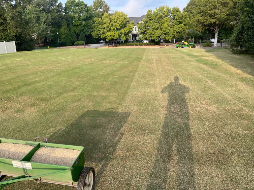 JackOnTheRange's tweet photo. Reminder!! We have #overseeded please stay off the range tops &amp; short game area as we enjoy the regrowth  #TrustTheProcess https://t.co/NdIO9kM9dJ