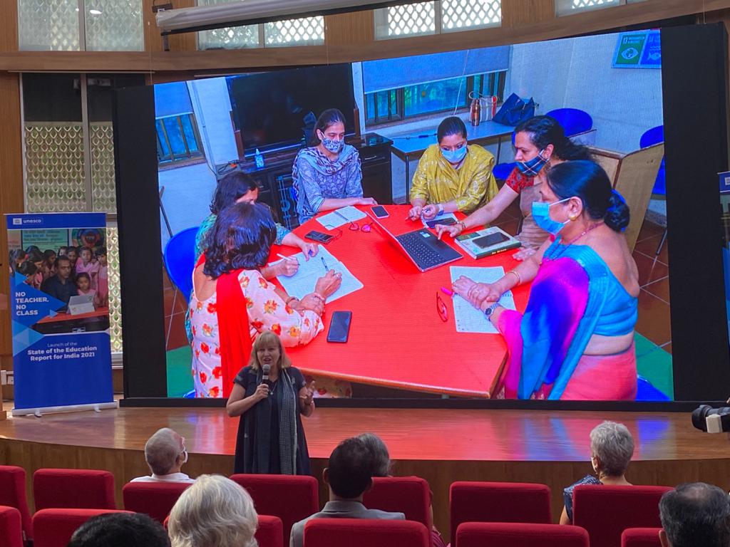 @unesconewdelhi <a href="/UNESCO/">UNESCO 🏛️ #Education #Sciences #Culture 🇺🇳</a> <a href="/unescobangkok/">UNESCO Bangkok 🏛️ #Education #Sciences #Culture</a> <a href="/IndiaatUNESCO/">India at UNESCO</a> <a href="/TeacherPrize/">Global Teacher Prize</a> <a href="/UNICEFIndia/">UNICEF India</a> <a href="/ncert/">NCERT</a> <a href="/ranjitdisale/">Dr.Ranjitsinh</a> <a href="/EduMinOfIndia/">Ministry of Education</a> <a href="/dpradhanbjp/">Dharmendra Pradhan</a> <a href="/UNESCO_MGIEP/">unesco_mgiep</a> <a href="/unwomenindia/">UN Women India</a> <a href="/GEMReport/">Global Education Monitoring Report UNESCO</a> <a href="/UN/">United Nations</a> Education and schools are not just about passing exams. They ensure the well-being of our children, equip the future of society. The future of India, the world &amp; the #SDGs will depend on having a young, educated, healthy generation to take it forward: Deirdre Boyd, #UNRC 🇮🇳 a.i.