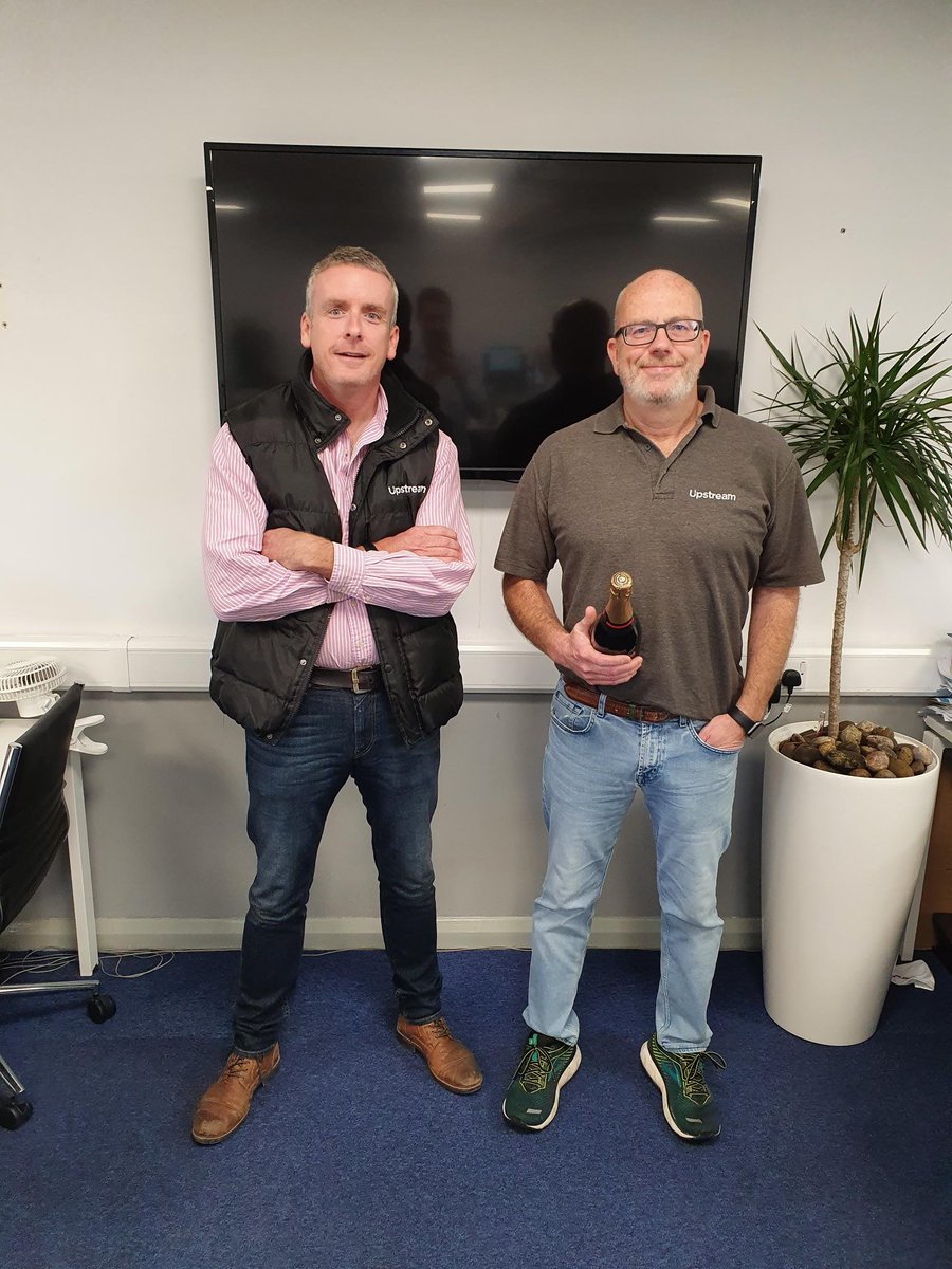Congratulations to Trevor and Andy <a href="/Upstream_Work/">Upstream - Making Workplaces Work</a> who celebrate their 10 year anniversary with us in #Harlow! We love the fact we have customers who choose to stay with us for a decade despite our simple, monthly licence! #NotJustOfficeSpace