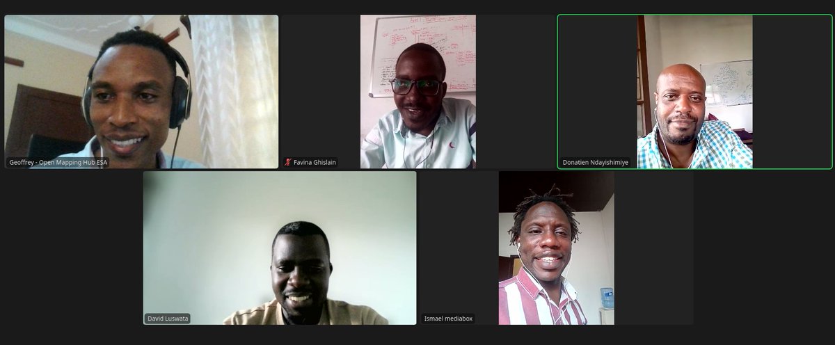 Geoffrey Kateregga (@kateregga1) on Twitter photo Great meeting with <a href="/mediabox16/">Mediabox, Entreprise de Services Numériques</a> to learn about their work growing the <a href="/OSMBurundi/">OSM Burundi</a> community. Great use cases of #OpenStreetMap for business with <a href="/WasiliKenya/">Wasili</a> - for covid-19 response with government and building the community with <a href="/ScoutsBurundi/">Association des Scouts du Burundi - ASB</a> and #LetWomenMap <a href="/openmapping_esa/">The Open Mapping Hub-Eastern & Southern Africa Hub</a> Great meeting with <a href="/mediabox16/">Mediabox, Entreprise de Services Numériques</a> to learn about their work growing the <a href="/OSMBurundi/">OSM Burundi</a> community. Great use cases of #OpenStreetMap for business with <a href="/WasiliKenya/">Wasili</a> - for covid-19 response with government and building the community with <a href="/ScoutsBurundi/">Association des Scouts du Burundi - ASB</a> and #LetWomenMap <a href="/openmapping_esa/">The Open Mapping Hub-Eastern & Southern Africa Hub</a>