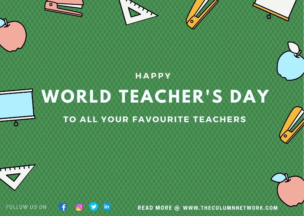 TheColumn3's tweet photo. Did you know today is world's teacher's day? 

Who was your favorite teacher at school? Give a shout-out in the comments section below 

#worldteachersday #learning #teachers #tcn https://t.co/QggQFBP6TZ