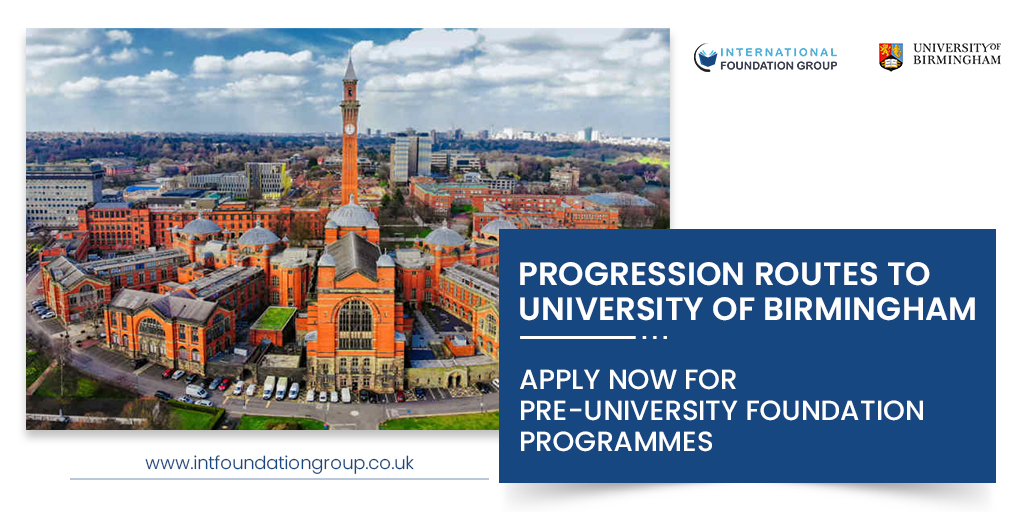 intfoundationgp's tweet image. IFG&apos;s programmes are recognised &amp;amp; accepted by The University of Birmingham. The University is one of the founding members of the elite Russell Group of UK universities.
.
Get in touch with us.   intfoundationgroup.co.uk/progression-ro…
@unibirmingham
.
#ifg #progressionroute #studyinuk #uk