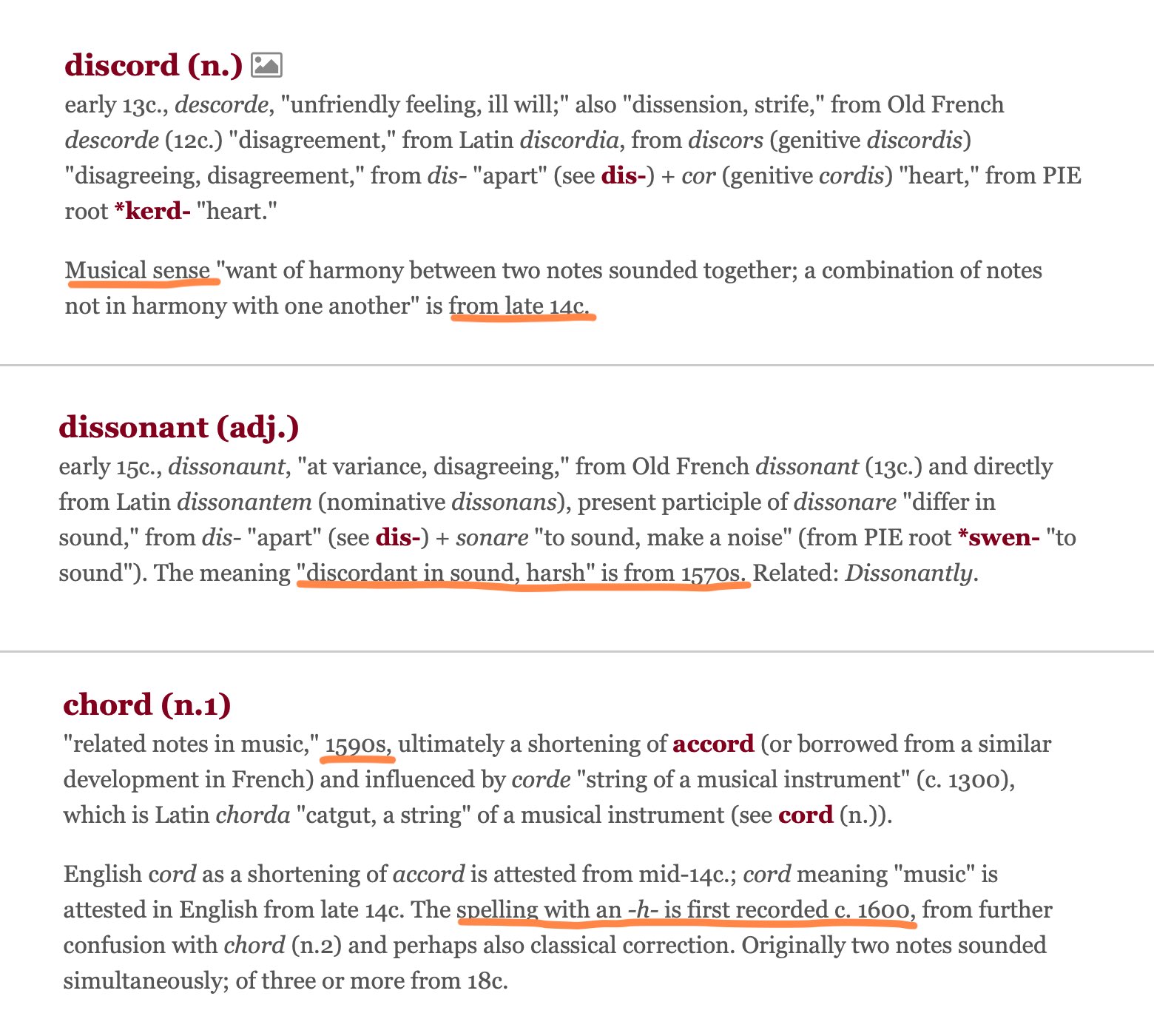 SoundQuest on Twitter "大真面目なEtymologyの話をすると、Discordという語の方がDissonantや