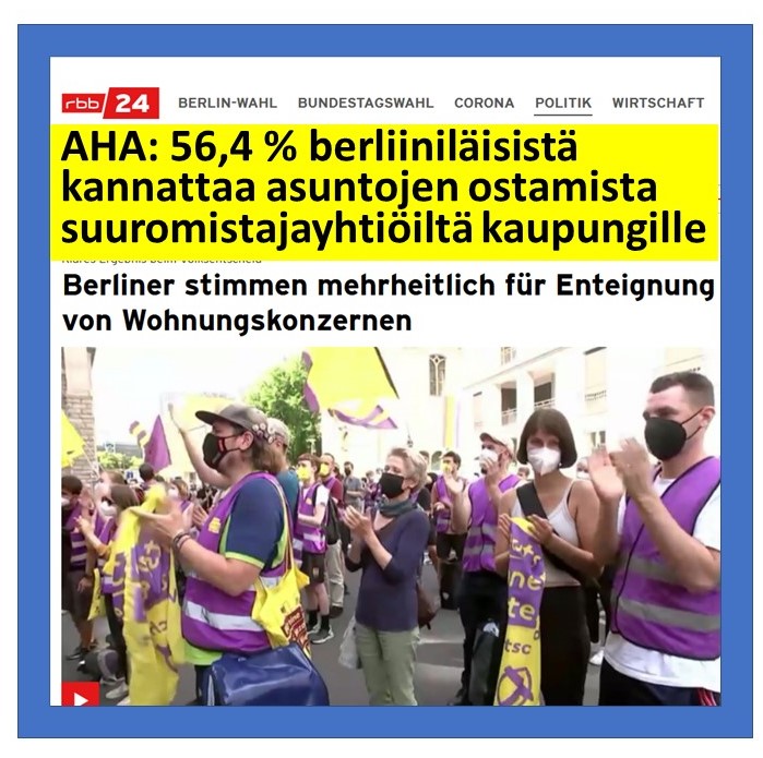 EricinHelsinki's tweet photo. #asuntopolitiikka, #vuokraasunnot, Berliiniläisten AHA-oivallusta tarvittaisiin myös Suomessa, joka johtaa OECD:n tilastossa ansioihin suhteutettujen vuokrien kalleudellaan. Osallistu AHA-foorumiin https://t.co/iWeFV33r1O , jossa on jo yli 23 000 osallistujaa. https://t.co/rP5tcfEgN4