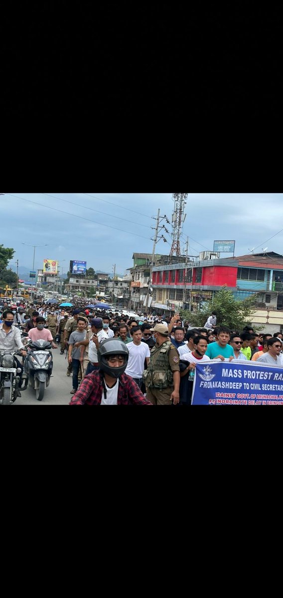 VikashDada3's tweet photo. Protest rally organized by AAPSU against the failure of State Govt. Arunachal Pradesh to come out Draft legislation on the "OFFSPRING ISSUE" 
#walkforthefuture 
@PemaKhanduBJP @AloLibang @Tobomdai1 @PremTallong @SdLoda @AjitSidisow @mejetaku @bagang_hawa https://t.co/Wpg0YqDVBF