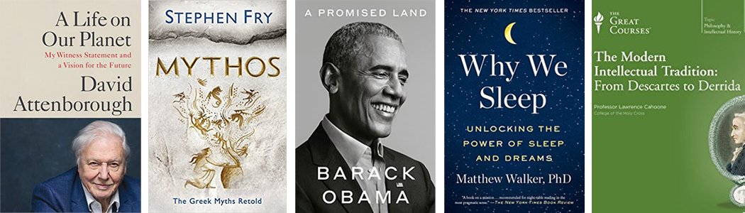 Hoverfalt's tweet photo. 9/10  Finally, here are my top 5 #books on whatever unrelated but amazing I’ve come across so far.

Great reads from @AttenboroughSir, @stephenfry, @BarackObama, and @sleepdiplomat. 

Read more ➡️ https://t.co/NWrUrpj5wQ https://t.co/MINkgyh88H
