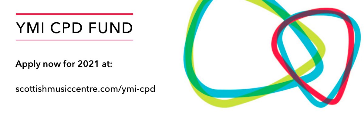 GRANTS up to £5,000 organisations &amp; £750 for individuals available via <a href="/CreativeScots/">Creative Scotland</a> fund managed by our team <a href="/scottishmusic/">Scottish Music Centre</a> designed to strengthen youth music provision throughout Scotland visit and APPLY ASAP ➡ scottishmusiccentre.com/ymi-cpd