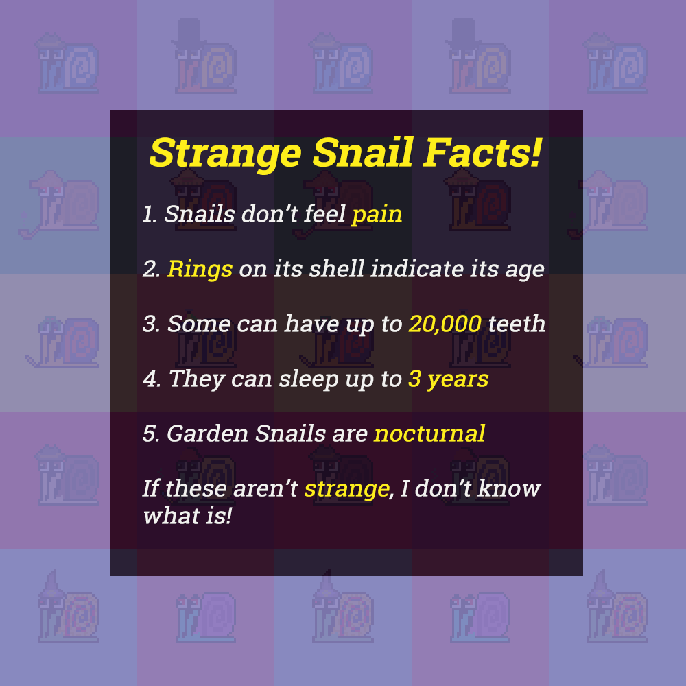 sdjelal's tweet photo. Let's break the routine... Time for some interesting #StrangeSnail factsπ
Stay tuned for more!
https://t.co/0jD2s01h33
#NFT #NFTCommunity #nftart #NFTartwork #nftartist #Crypto #cryptoart #nftcollector #NFTcollectibles #openseanfts #DropNFT #NFTpromotion #digitalart #eth https://t.co/038jVQiu2K
