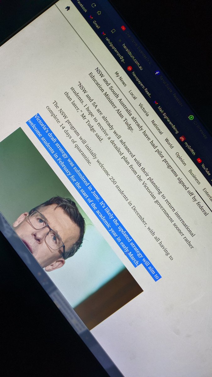 BigHaramBeing's tweet photo. ⚠️⚠️⚠️⚠️ ⚠️⚠️⚠️⚠️
Don't be mistaken by balle balle YouTubers
They'll not tell you about this

Victoria is not aiming to welcome international students before February
https://t.co/KzA2y4XtYG

#LetUsBackToAus https://t.co/gGPpwB9ybZ