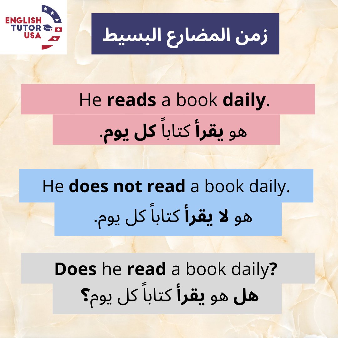 🛑زمن المضارع البسيط👇
#presenttense #commonenglishmistakes #englishwords
#دورات_اونلاين #كورسات_انجليزي #انجلش