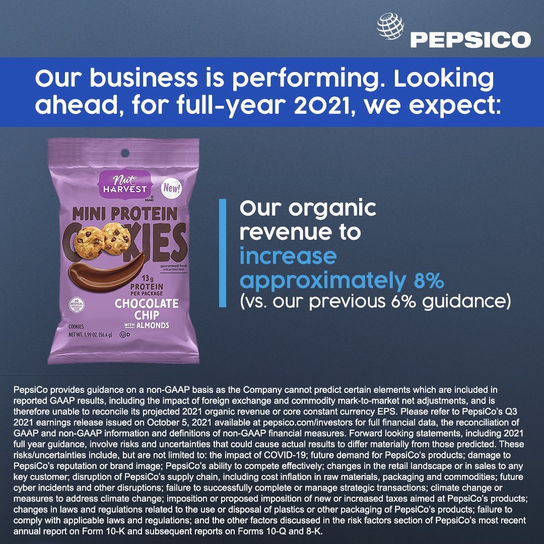 PepsiCo's tweet photo. $PEP Issues updated 2021 financial guidance https://t.co/CXwg9CAg6m #PEPearnings https://t.co/0qBnMjPAbB