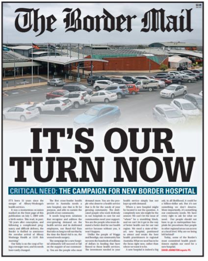 Julie (@jcoe00) on Twitter photo We need a new hospital. It's a big ask. But it's time to raise our voices and fight for a better deal for the passionate, amazing, overworked but much appreciated people behind our incredible health service. Tomorrow's front page. We need a new hospital. It's a big ask. But it's time to raise our voices and fight for a better deal for the passionate, amazing, overworked but much appreciated people behind our incredible health service. Tomorrow's front page.