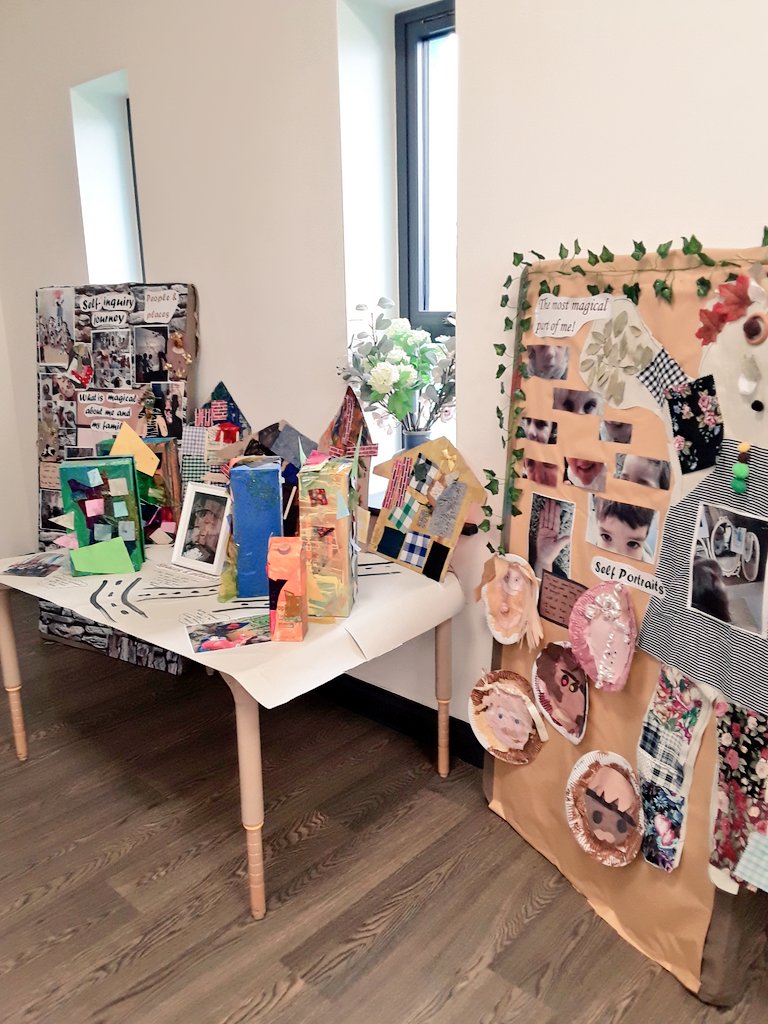 AshbridgeMaxy's tweet photo. In the process of putting together our September's learning journey about self inquiry & everything magical about me topic into a visual display for children, parents & visitors. We are very proud of our learning achievements. @NDNAtalk #learningjournals #atelier #eytalking https://t.co/cTX6P6yzzR