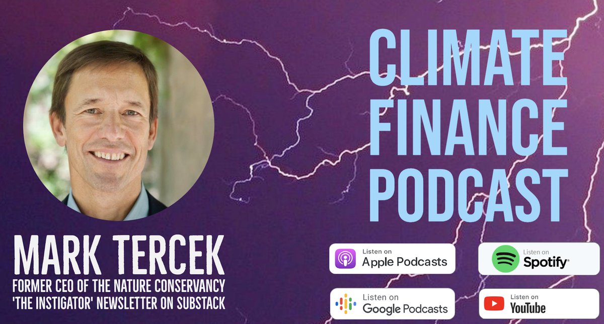 Check out our conversation with <a href="/MarkTercek/">Mark Tercek</a> via climatefinance.xyz/episodes/mark-…

#climatefinance #theinstigator #naturesfortune #COP26