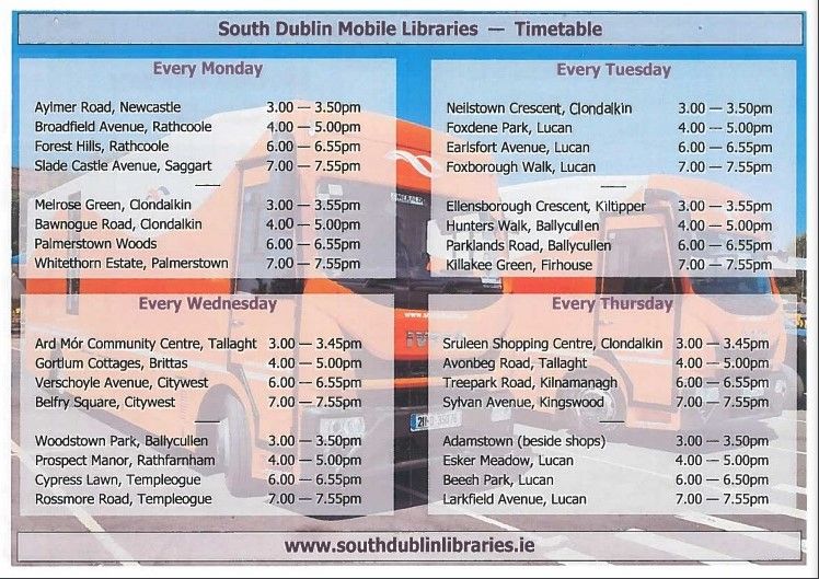 sdublincoco's tweet image. Absolutely fantastic news!!! Our Mobile Libraries are back on the road. Check out the timetable of stops around South Dublin County for the closest to you. Let us know if you spot one of our two brand new Mobile Libraries.
buff.ly/3iblBEq