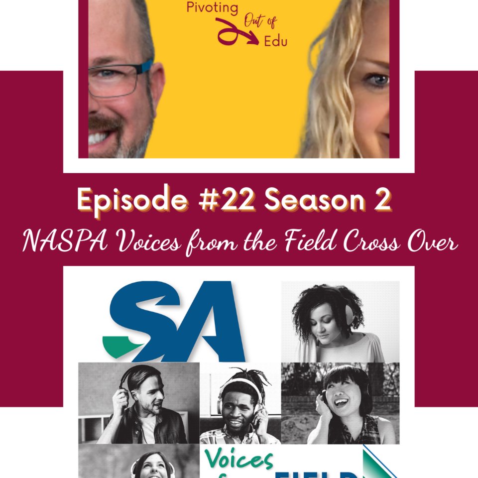 WE'RE BAAAACCCKKKK!  Coming at ya for Season 2 with a special cross-over episode with NASPA's Voices from the Field Podcast. 

Check it out! 

pivotingoutofedu.com/episodes/22-na…