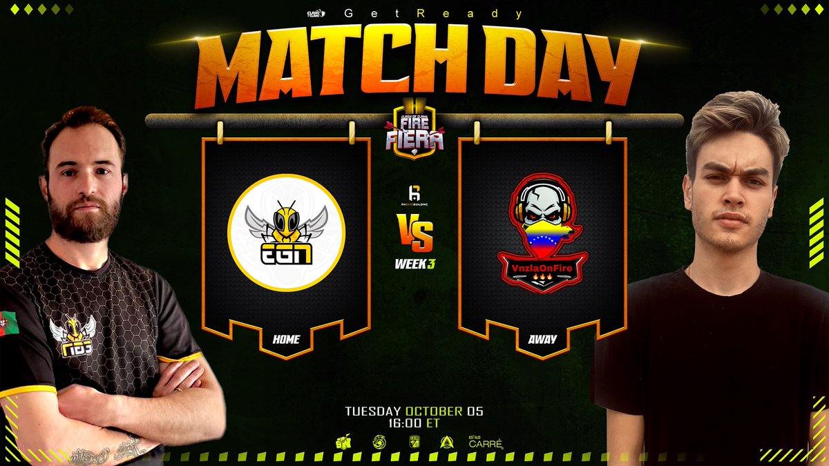 **Week 3 | Group D**
Tuesday , October 05
<a href="/EGNesports/">EGN Esports</a> vs <a href="/VnzlaOnFire_COC/">⚡VnzlaOnFire⚡</a> 
⏰🇺🇸16:00 pm
⏰🇲🇽15:00 pm
⏰🇪🇺22:00 pm
⏰🇮🇳01:30 am (06 October)
⏰🇨🇳04:00 am (06 October)
⏰🇯🇵05:00 am (06 October)

Stream by:
🎙<a href="/AngelaVquez/">Ángela (Morgana)</a> 
🎙<a href="/shioNwu/">shioN🔥</a> 
🎙<a href="/Sockers_/">Sockers SU</a>