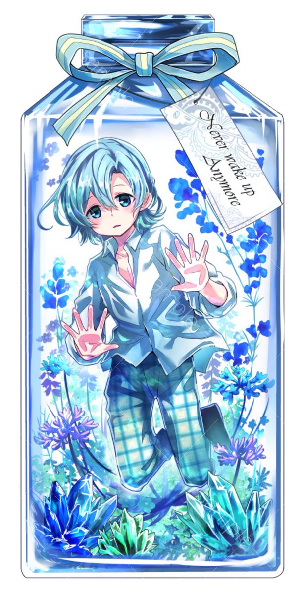 暮宙シュン ハーバリウム風ドミノストラップ＋創作イラスト集セット