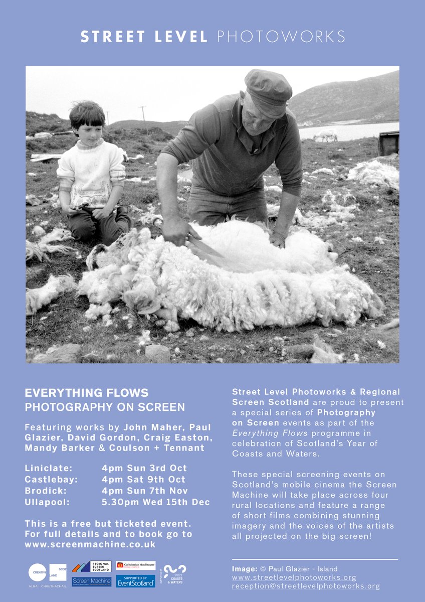 screen_machine's tweet photo. Due to the cancellation of our visit to #Barra, we've added this event to our schedule for #Daliburgh: Everything Flows - Photography on Screen. It's on Friday at 4pm - free but ticketed. @flyingmonkphoto @colinjtennant @StreetLevel_ #YCW2021 #everythingflows21 https://t.co/mLldINf5WR
