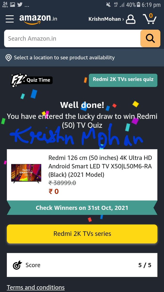 Krishnmohan_G's tweet photo. @XiaomiIndia Amazing Festival #DiwaliWithMi 

#GetTheSmarted like #RedmiSmartTV x50 with heart #MiTV4A 40 Harizon 

I Love ❤ #Xiaomi #Redmi and #Mi ❤

Superb budget offers 👏🏻👏🏻👏🏻👍🏻👍🏻👍🏻👍🏻🤓🤓

Hope to win a Device for my study 🙏🙏🙏 https://t.co/2Oicp3RtWP