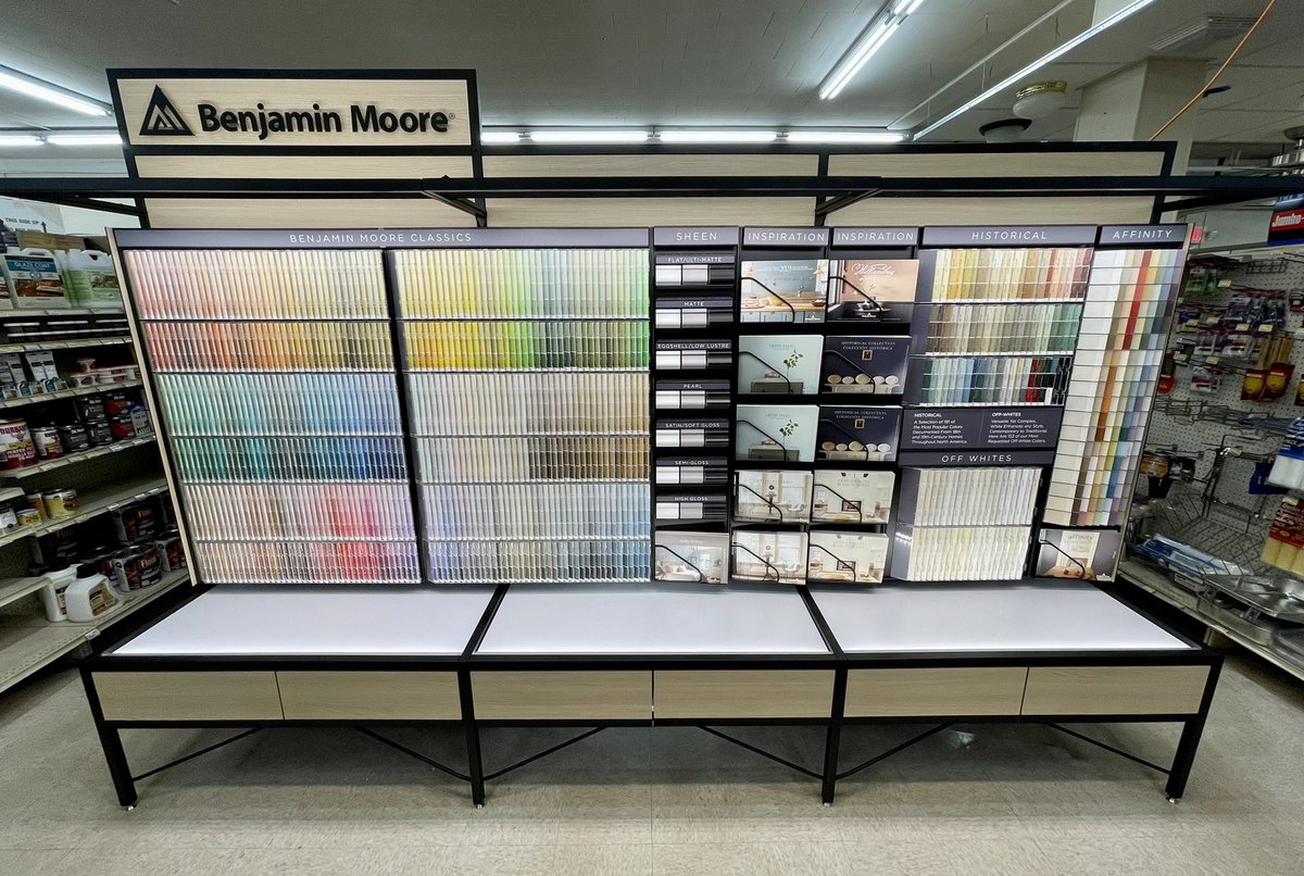 croftlumber's tweet photo. Stop in and check out our new @Benjamin_Moore color selection display today!

We stock a great selection of products including…

Fresh Start, UltraSpec, Ben, Regal Select, Aura, Satin Impervo, Kitchen &amp; Bath, Advance, Floor &amp; Patio, SuperSpec, and Arborcoat Deck Stains. https://t.co/E4fwbgDaHg