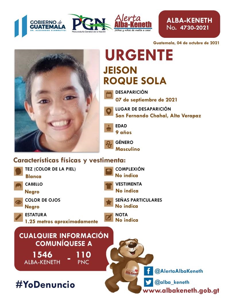 EliuNuila's tweet photo. SERVICIO SOCIAL URGENTE

Está mañana el sistema de alerta @alba_keneth, reporta la desaparición de los hermanos Roque Sosa en el municipio de Chahal, Alta Verapaz.

Cualquier información será de mucha utilidad para dar con el paradero de los menores.

#RT https://t.co/fWMZaJMfCg