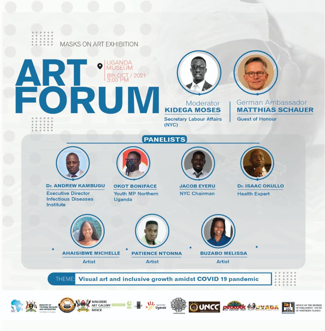 IDIMakerere's tweet image. 3 DAYS TO GO!
Join our Executive Director @akambugu  who is among the panelists at the Masks on Art Exhibition curated by a group of young visual artists. This exhibition will run from 8th to 16th October 2021. 

Be sure to take part.
#MASKSON2021