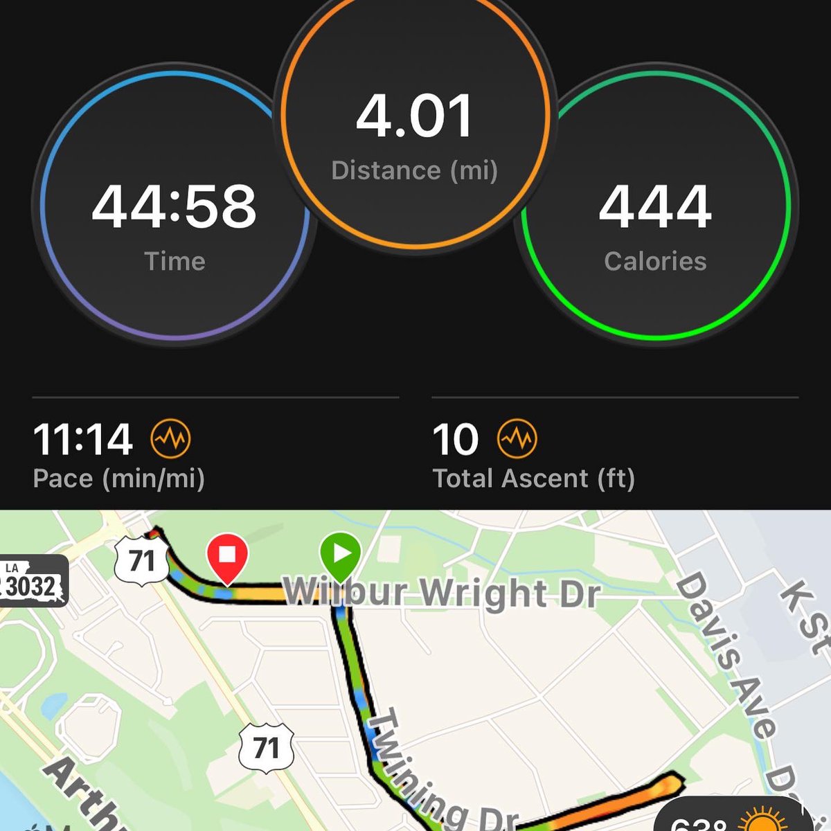 4 miles training run completed 
#finishedwithaheartbeat  #vetetanssuicideawareness #keepmovingforward #AllGaveSomeAndSomeGaveAll #neverforgotten #HealthyBodyHealthyMind #NeverQuit #running #Garmin #running #stayfit