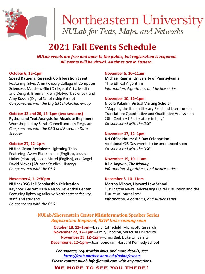 We're very excited to announce our fall calendar of events: cssh.northeastern.edu/nulab/fall-202…. Please join us!