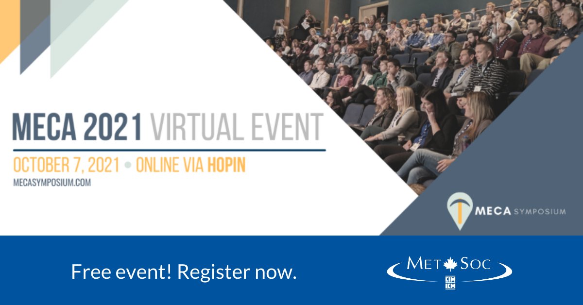 Metallurgy and Materials Society of CIM (@cimetsoc) on Twitter photo The <a href="/MecaSymposium/">MECA Symposium</a> is designed to bridge the gap between the technical “hard” skills that professionals in our industry have gained and the “soft” skills that are becoming more in-demand. Register for free! See you online Thursday. hopin.com/events/meca2021
#HARDROCKSOFTSKILLS The <a href="/MecaSymposium/">MECA Symposium</a> is designed to bridge the gap between the technical “hard” skills that professionals in our industry have gained and the “soft” skills that are becoming more in-demand. Register for free! See you online Thursday. hopin.com/events/meca2021
#HARDROCKSOFTSKILLS