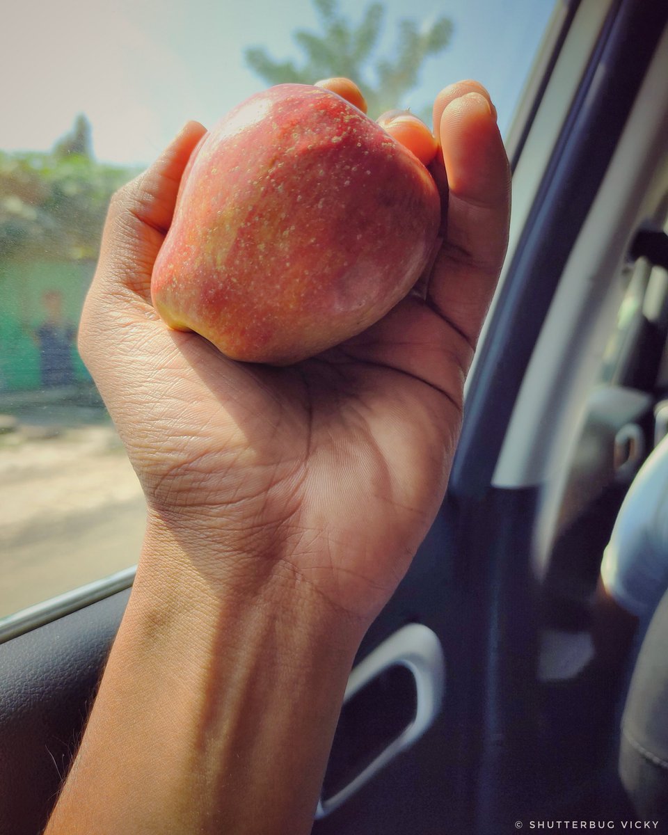 lostwithvicky's tweet photo. An apple keeps doctor away ๐ So khaye jao khaye jao kudrat ke gunn gaye jao... ๐ #shutterbugvicky #phonephotography https://t.co/rVLHES7o5m