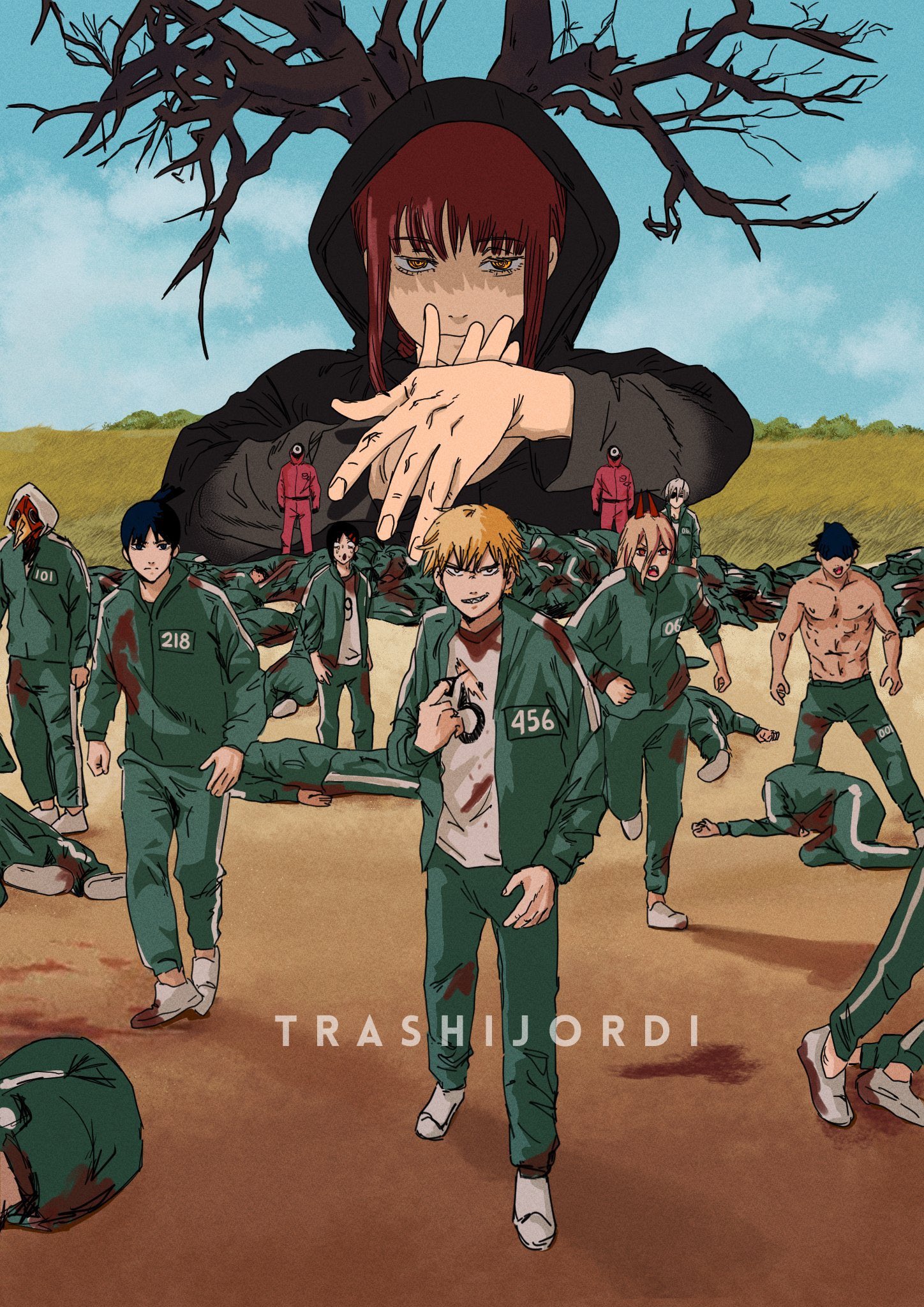 Anime Chainsaw Man X Squid Game T Co Agv99wyddp Twitter