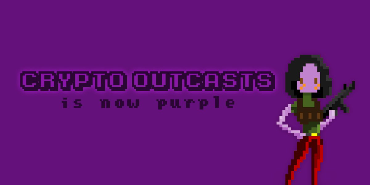 CryptoOutcasts's tweet photo. CryptoOutcasts has gone PURPLE!, You know what this means 😃, We have migrated over to Solana ! https://t.co/4aZ1tQpyg5