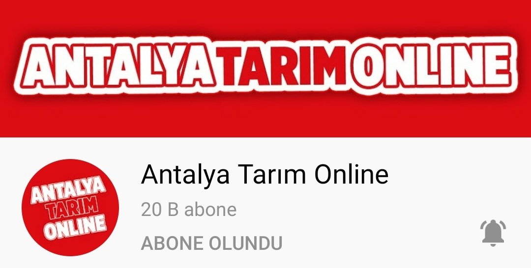 #TEŞEKKÜRLER

Tarımsal Eğitim ve Yayımı Dijitalleştiren adres #AntalyaTarımOnline 1.Yıldönümünde 20.000 aboneye ulaştı

500'ü aşkın 1.500 saat tarımsal eğitim arşivimiz açık kaynak olarak herkese açıktır

youtube.com/c/AntalyaTarım… 

<a href="/gokhankaraca_/">Gökhan Karaca</a> <a href="/ersinyazici1/">Ersin YAZICI</a> <a href="/bekirpakdemirli/">Dr. Bekir Pakdemirli</a>