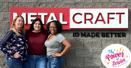 idplate's tweet image. Happy Customer Service Week! Meet Dawn Siefken, Jordan Mitchell and Toya Jackson with 3 months, 5 months and 3 months experience at Metalcraft, respectively. All 3 women enjoy the team atmosphere and helping the customer as their favorite part of the job. #CSWeek21 #IDMadeBetter