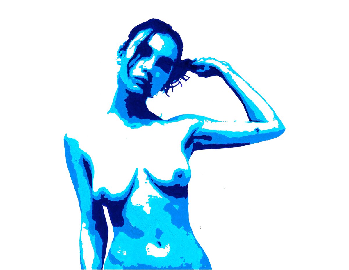 itcanonlyget's tweet photo. “Poster Girl in Blue” (2021)

Posterized painting made by *ME with gouache on paper 💙 https://t.co/iWQkYG5JKN
