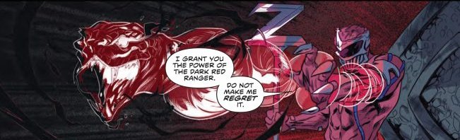 "All that I see will be destroyed. Yet unlike the others you have some use to me."

The monarch proceeded to corrupt and forcefully make the reader into his red dark ranger.