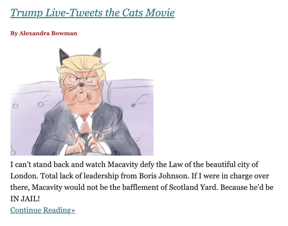 scripta_bene's tweet image. My new article for the @WeeklyHumorist was featured in yesterday’s newsletter! Check out the article here! 

This work of high literature has been called by friends of mine “enough to make me want to poke out my eyeballs with small needles!” 

weeklyhumorist.com/trump-live-twe…