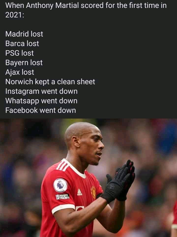 TiDraps's tweet photo. Ole please don't start Martial again please, we want to live in peace 😂😂😂 https://t.co/Uj7fTSfUNv