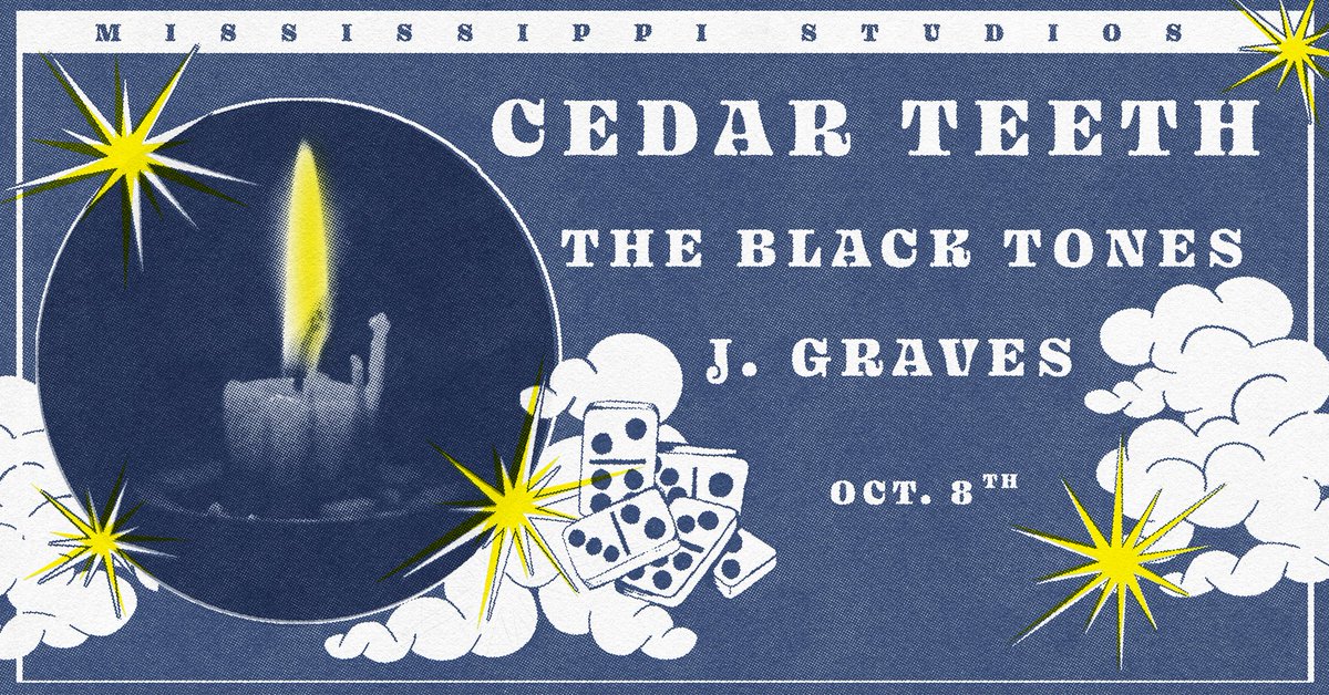 Cedar Teeth (@cedarteethband) on Twitter photo This Friday night <a href="/MississippiStud/">Mississippi Studios</a> making our return to PDX w/ <a href="/TheBlackTones/">The Black Tones</a> & J. Graves!
Get them tix here right here: bit.ly/2WJWJMP This Friday night <a href="/MississippiStud/">Mississippi Studios</a> making our return to PDX w/ <a href="/TheBlackTones/">The Black Tones</a> & J. Graves!
Get them tix here right here: bit.ly/2WJWJMP