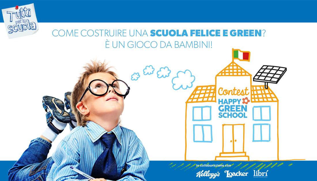 Fino al 20 gennaio tutte le classi delle scuole primarie possono partecipare al contest Happy Green School presentando il loro progetto, per rendere più sostenibile la propria scuola.
Scopri di più sull'iniziativa happygreenschool.tuttiperlascuola.it