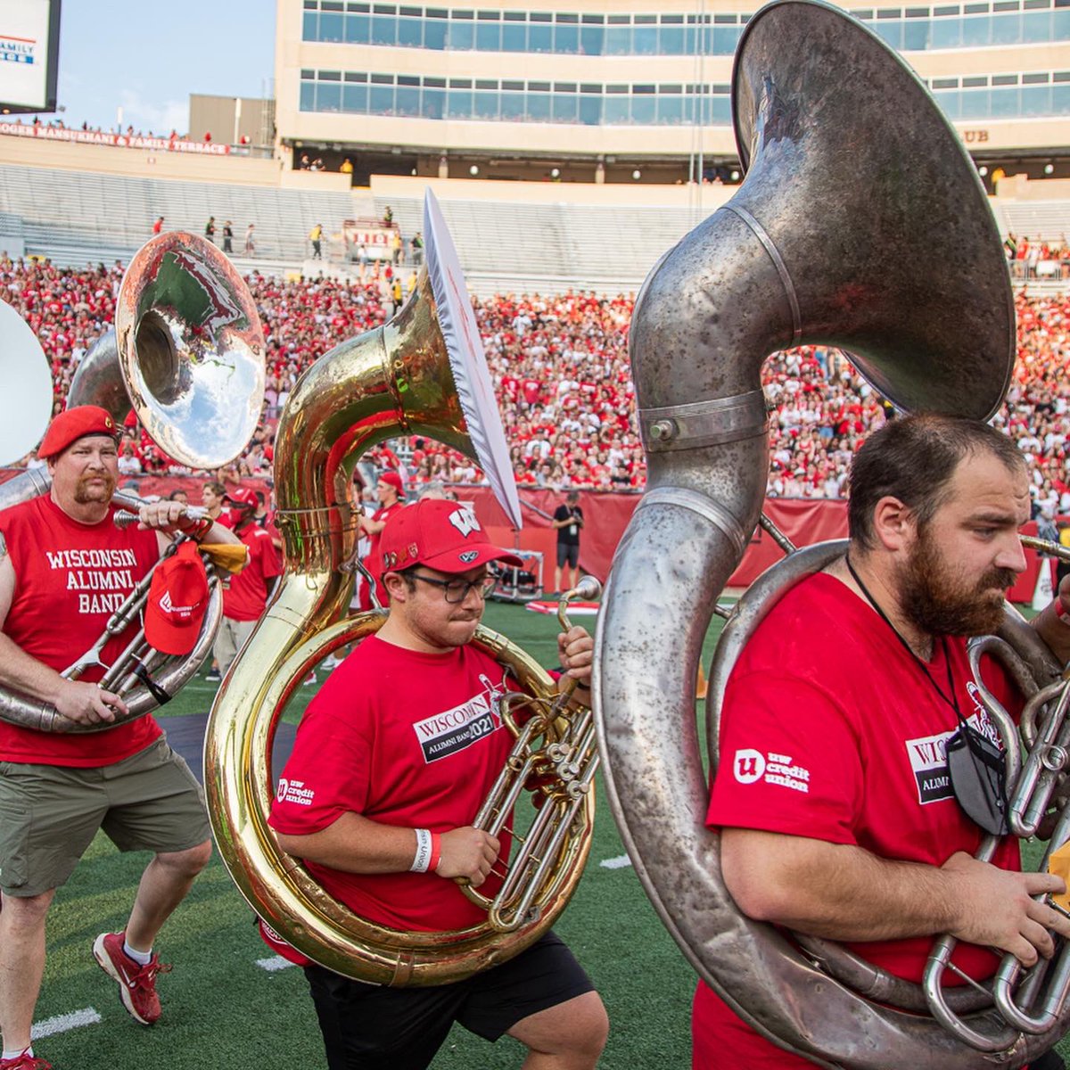 badgerband's tweet photo. At the 9/11 game against Eastern Michigan we had a great opportunity to reflect upon our past. Old or new, we have always shined underneath the lights.

📸: @pathumx 
#marchingband #wisconsin #band #CollegeFootball https://t.co/uiI3ugodRK