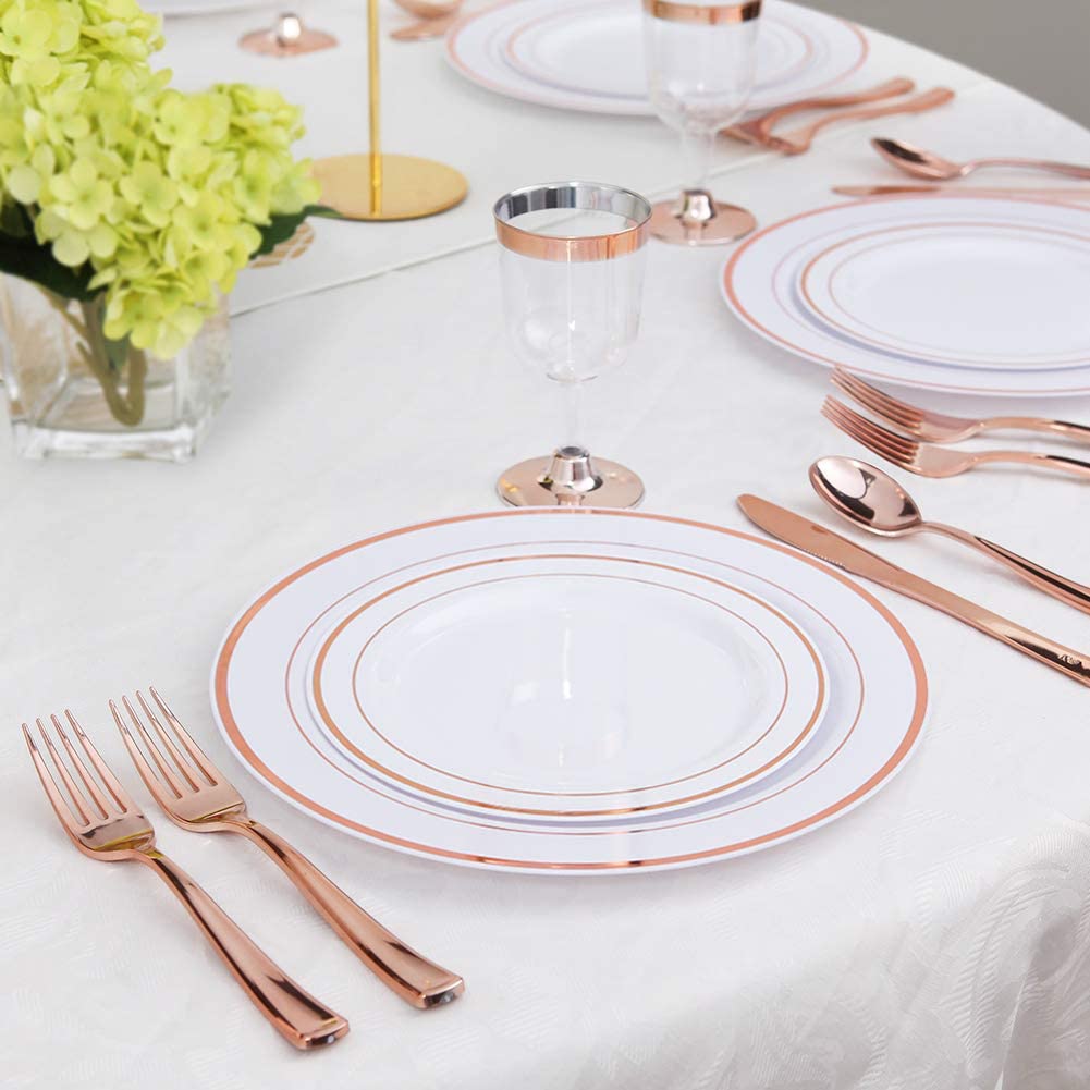 deals_net's tweet image. ONLY $22.81 

125 Piece Rose Gold Plastic Silverware Set 

 – Clip $2 coupon!

👉 amzn.to/2ZP5NB2

#Plastic #SilverwareSet #food