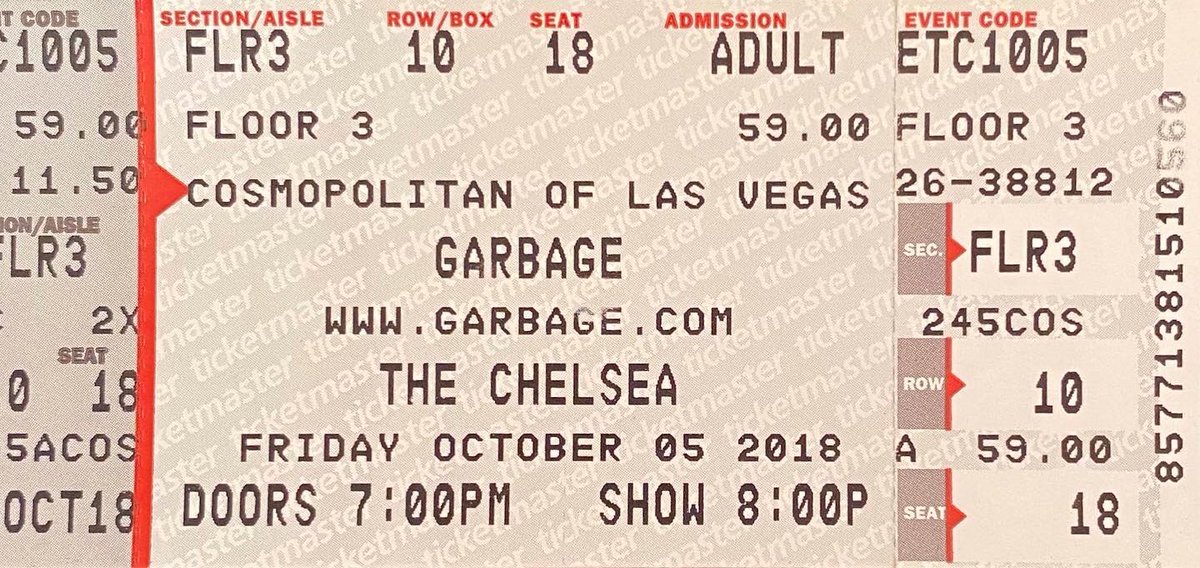 WrEtcH_'s tweet image. #OnThisDay October 5, 2018 @garbage performed #Version20 in it’s entirety at @TheChelseaLV in #LasVegas. #garbage
