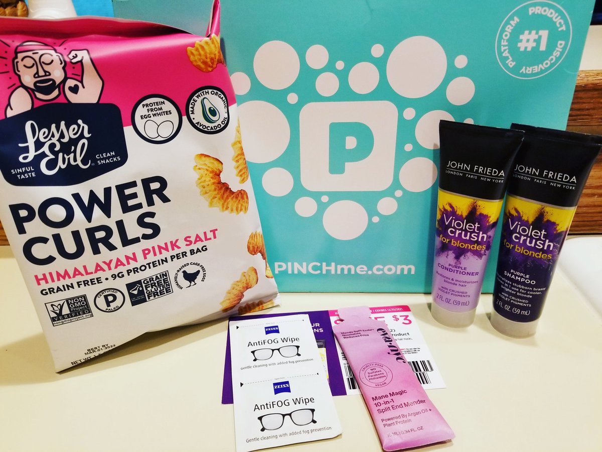 TemporaryWaffle's tweet image. Thanks @pinchme !! Power Curls snacks, Violet Crush hairwash,Anti Fog wipes, and eva-nyc mane magic ♡
.
#pinchme #pinchermoments #pinchmesamples #freesamples #sampling #freesample #evanyc #powercurls #violetcrush #antifogwipes #samples