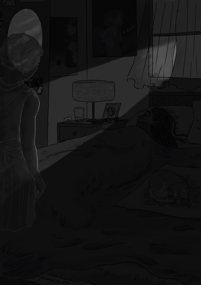 YasminaNoraDraw's tweet photo. Haunted House-tober 1: Dark Room / Pièce Sombre https://t.co/zKlLOYEdMI