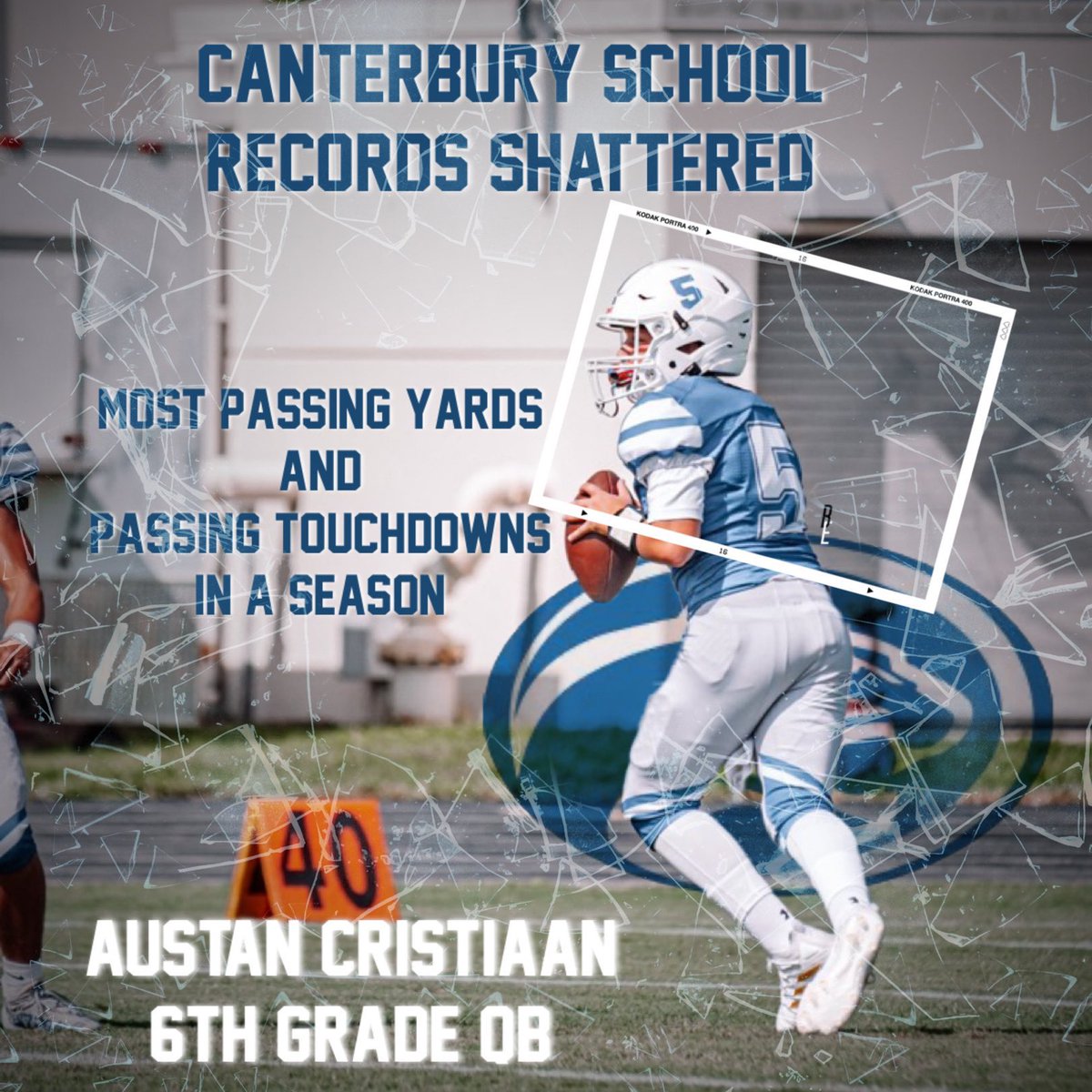 AustanQB's tweet photo. This has always been a goal! Blessed to hold the record halfway through the season!🎯 So thankful to my teammates and coaches! @QBHitList @QBIQsystem @thejboyshow @MastrolePassing @bretcooperfoot1 @CoachGouldIMG @PlayBookAthlete @QBUniverseCamp @TColston6 @AppalachiaPrep @Elite11 https://t.co/Rgbu4SbMM9