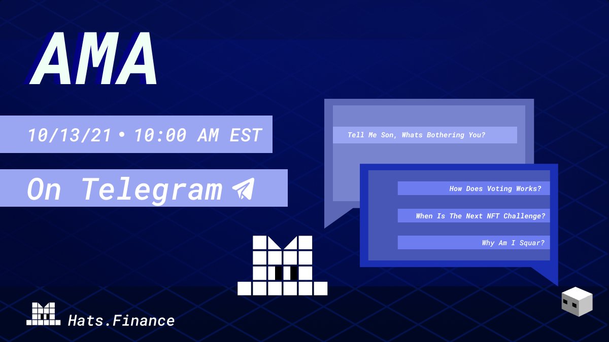 HatsFinance's tweet photo. @Hatsfinance first Community #AMA
10/13/21 @ 10:00AM EST
#AMA1 will be hosted on Hats community group on Telegram.
Find out more about Hats from the core project contributors.
https://t.co/xBI0uTmKzd Telegram - https://t.co/Z5alKMeEZQ
How you do it 👇 https://t.co/VA60kgsSRZ