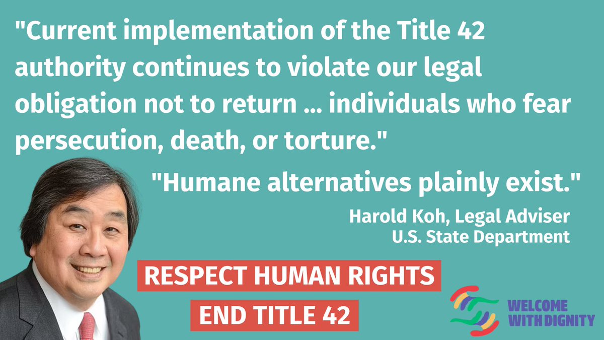 ImmDef's tweet photo. Title 42 is a humanitarian disaster. It is also a choice - a choice to subject people fleeing unimaginable violence to more danger.

@POTUS it’s time to #EndTitle42 and #WelcomeWithDignity 

 https://t.co/yYll2hOkXd https://t.co/Q0e3vVcFFd