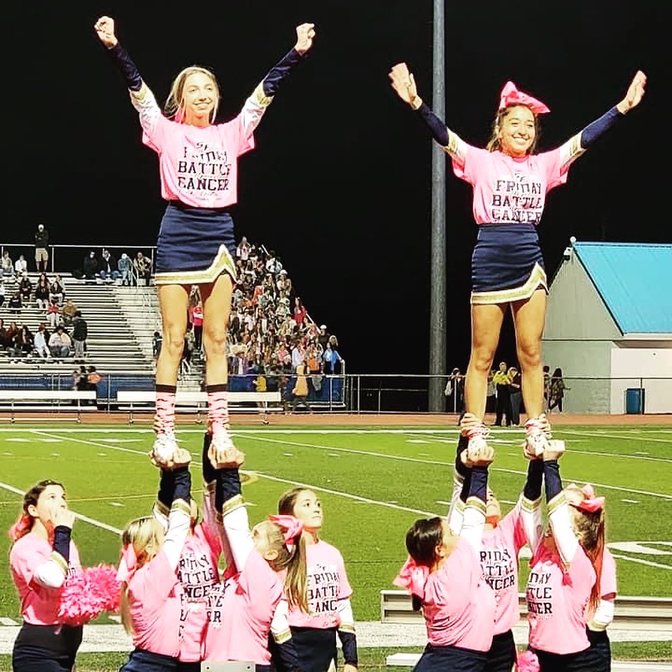 SFResiliency's tweet photo. Thank you to the @springfordasd Cheerleaders for representing #pinksocks at last Friday’s #pinkout game!! Thank you to all the pinksocks donors who helped make this possible!! Please support https://t.co/04VGXG3mwD if you can and continue to create more smiles!! #pinksocksedu https://t.co/tBiJwiHdBn
